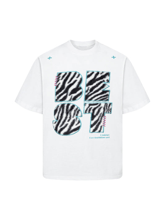 Bold Zebra Print Graphic T-Shirt