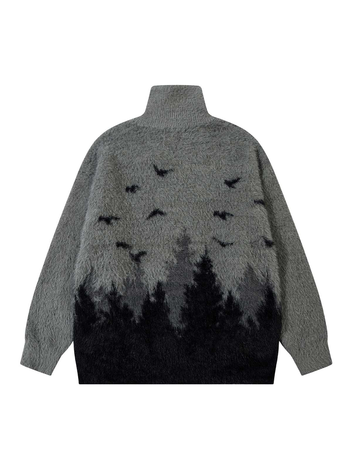 Pull zippé à col montant en fausse fourrure de vison Thesupermade