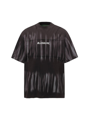 Oversized Tie-Dye Embroidered Letter T-Shirt