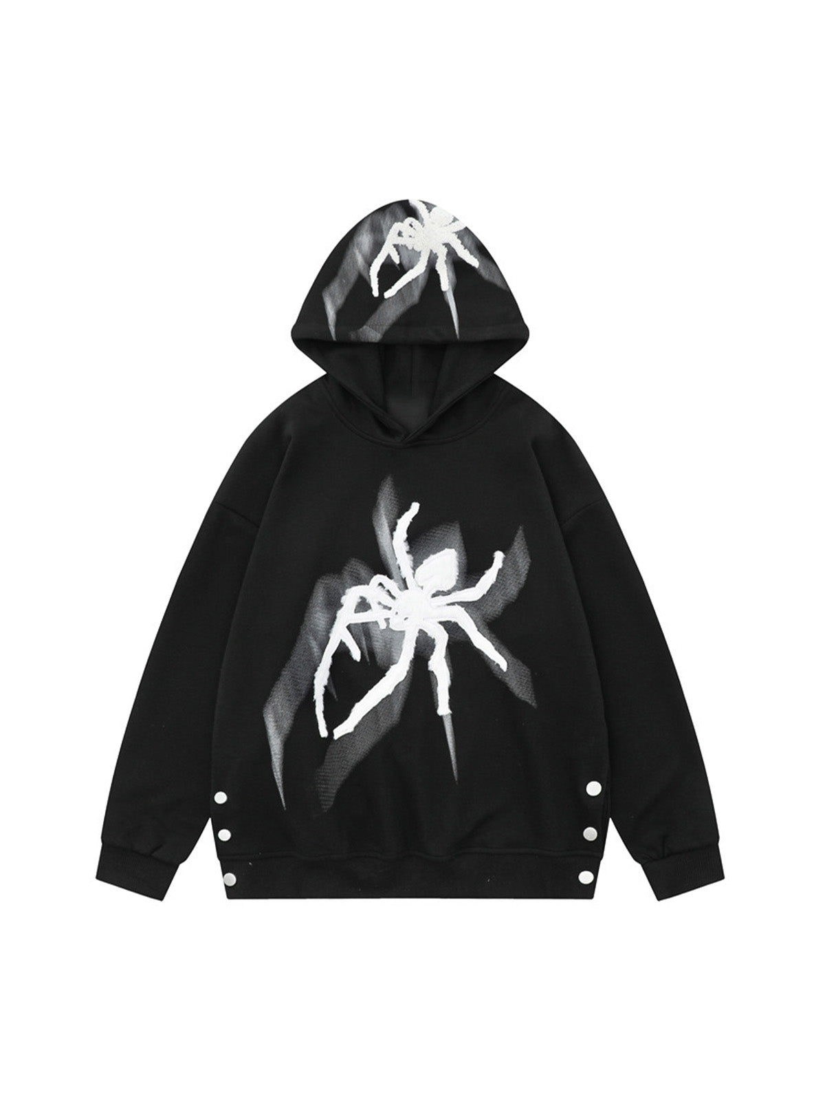 Thesupermade Flocked Spider Hooded Sweatshirt