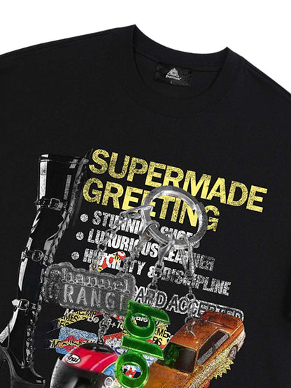 T-shirt à imprimé graphique audacieux