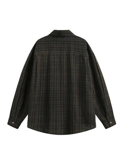 Retro Cleanfit Kariertes Hemd