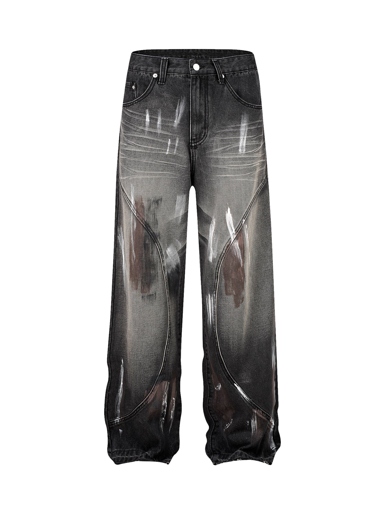 Thesupermade High Street Hip Hop Distressed Washed Jeans