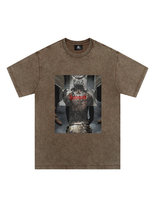 Original Cross Portrait Graphic T-Shirt