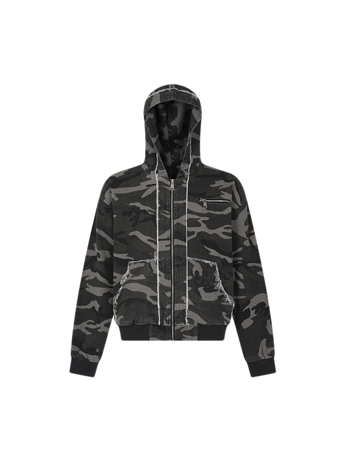 Thesupermade Camouflage Hooded Jacket