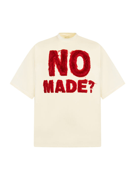 T-shirt brodé avec patch rétro lourd