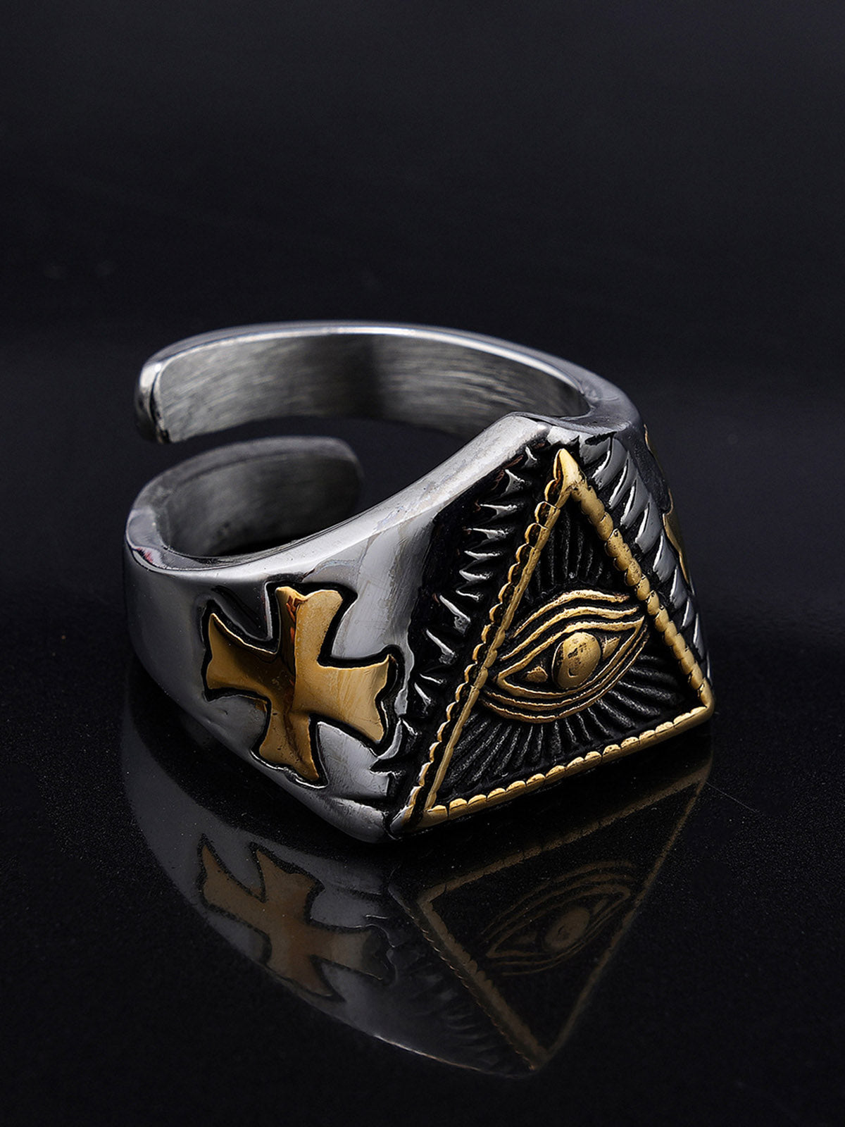 Triangle Eye Steel Ring