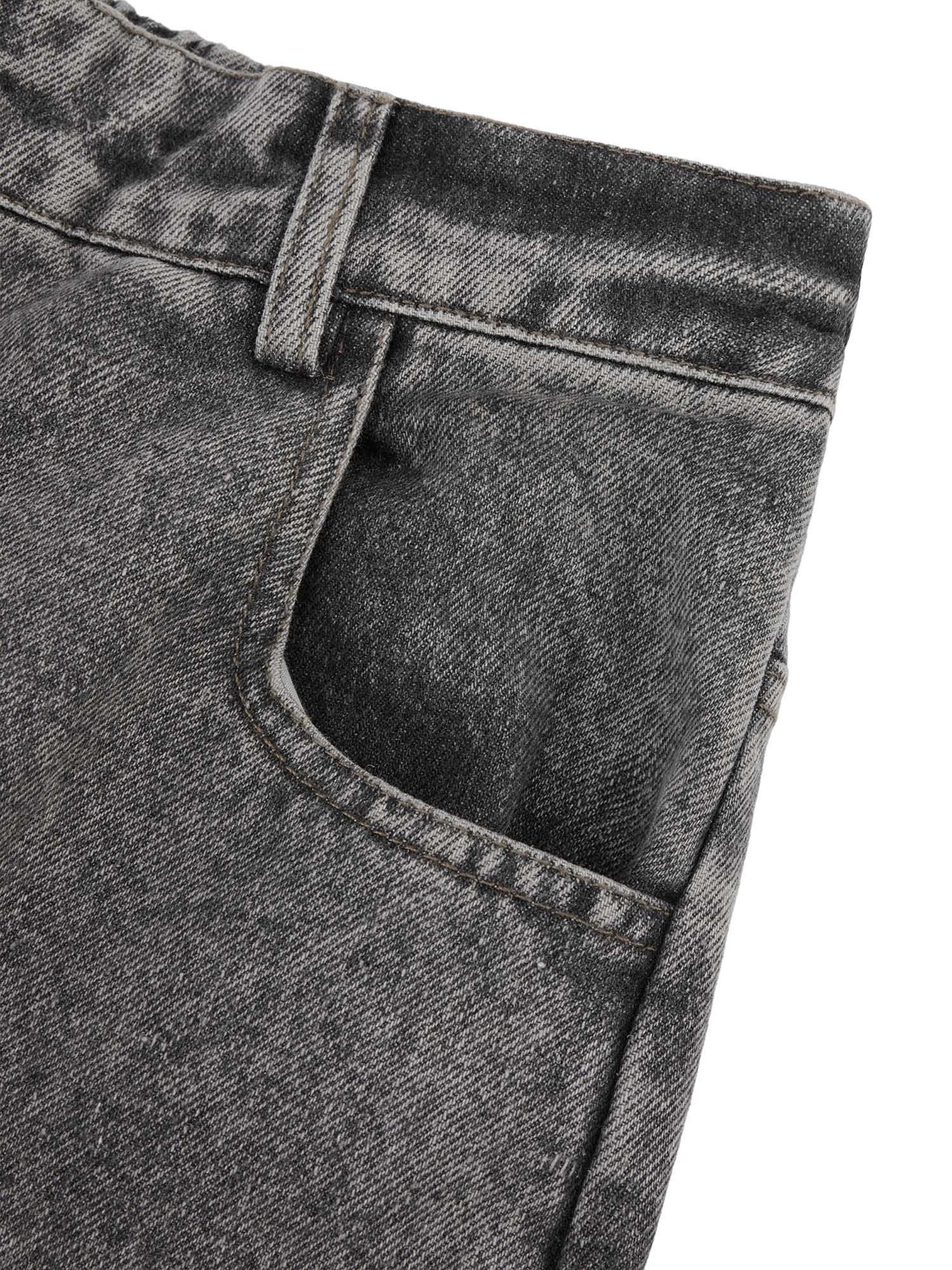 Thesupermade Street Stitching Multi-Pocket Workwear Washed Jeans - 2209