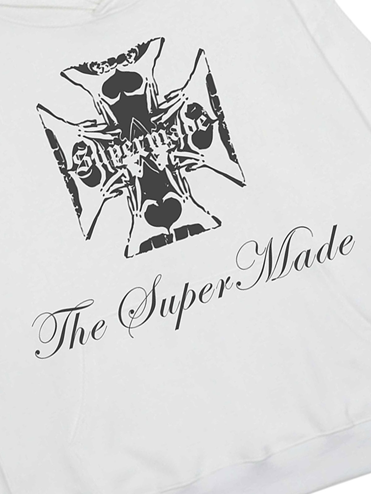 Kapuzenpullover mit Street Cross-Buchstaben-Print