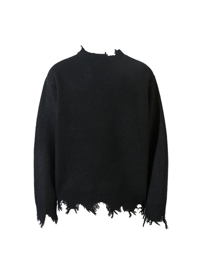 Pull zippé quart de tour effet vieilli