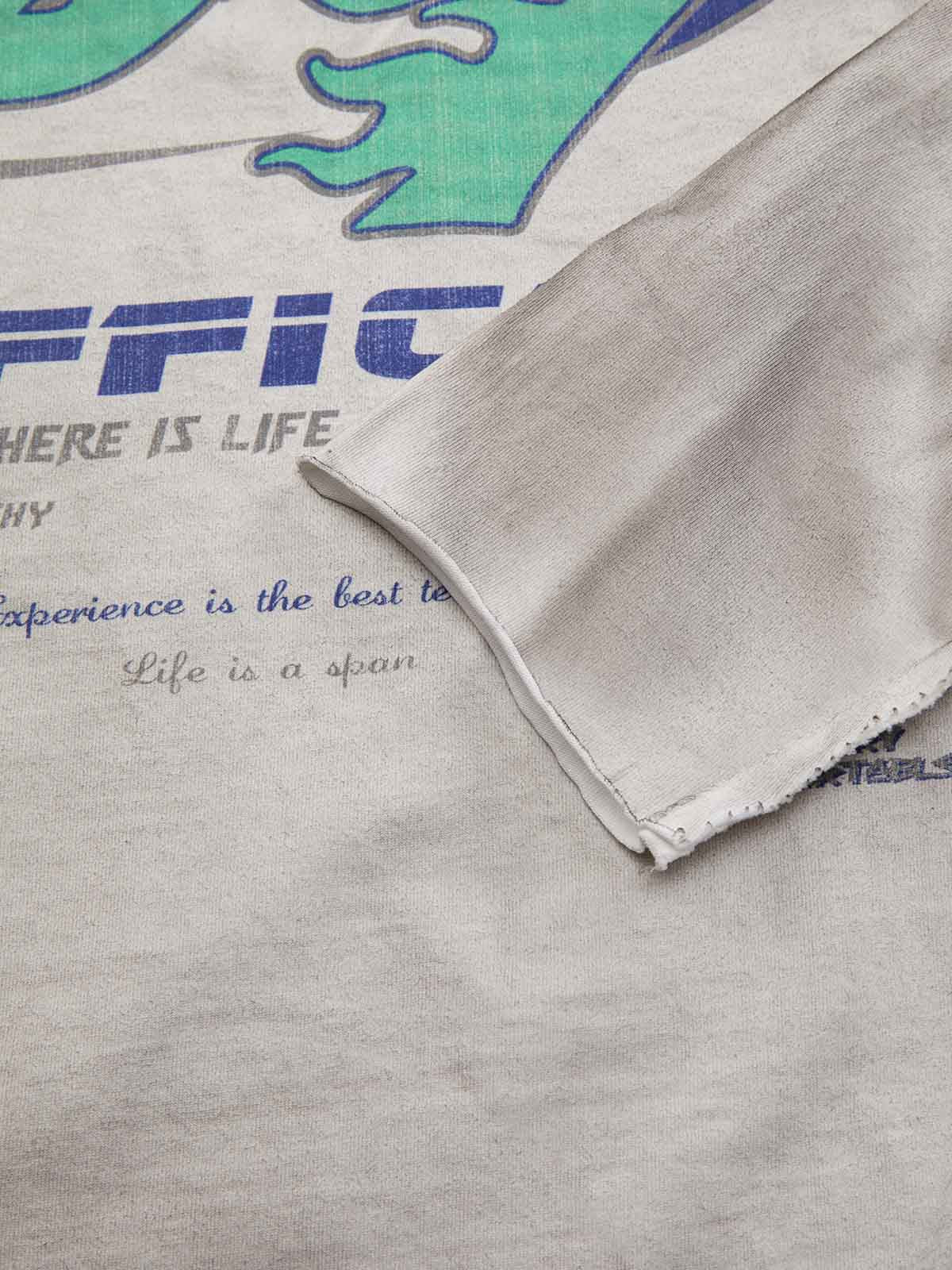 Thesupermade Washed Edge Long Sleeve T-shirt