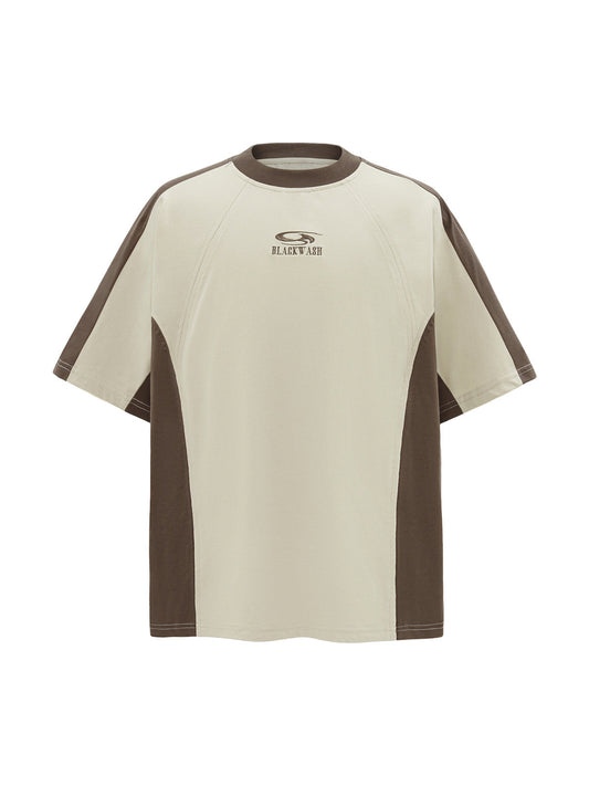 Contrast Color Short Sleeve T-Shirt