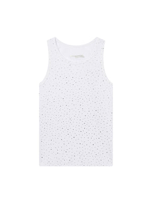 Street Heavy Rhinestone Threaded Vest