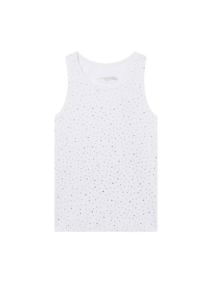 Street Heavy Rhinestone Threaded Vest