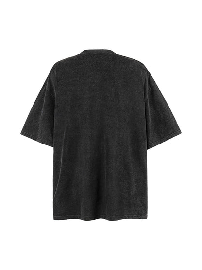 T-Shirt mit Graffiti-Rundhalsausschnitt