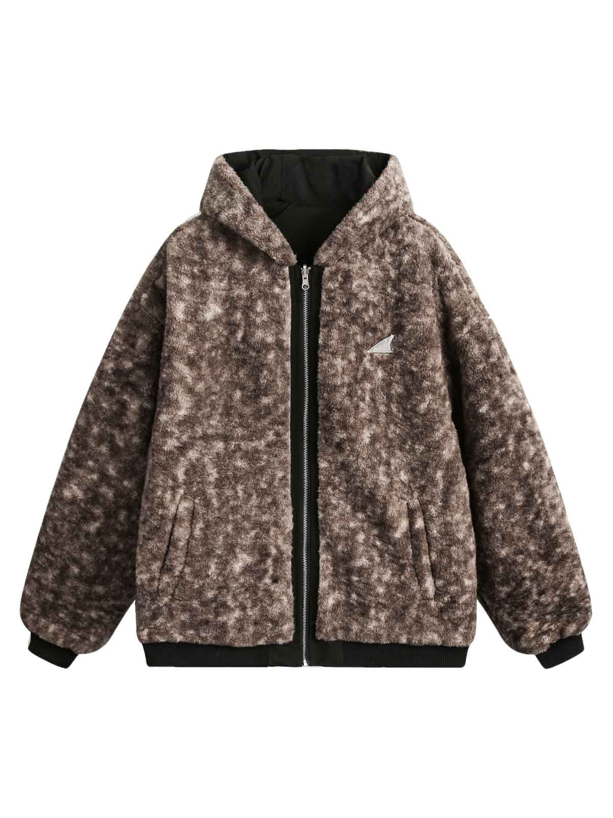 Thesupermade Reversible Sherpa Cheetah Jacket