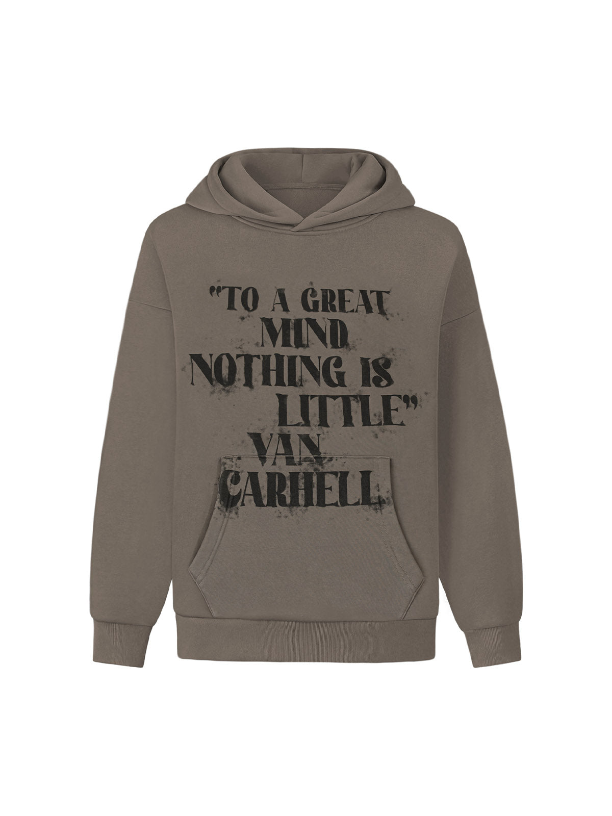 Kapuzenpullover mit verwischtem Buchstaben-Print