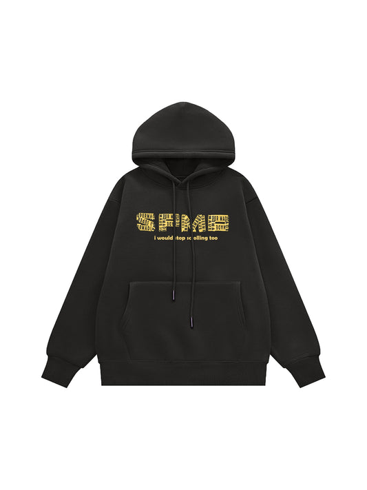 Thesupermade Fleece-Hoodie mit Buchstabengrafik