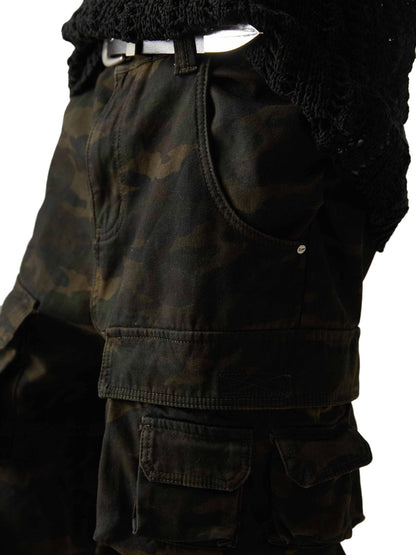 Baggy-Cargohose im Wasteland-Stil mit Camouflage-Muster