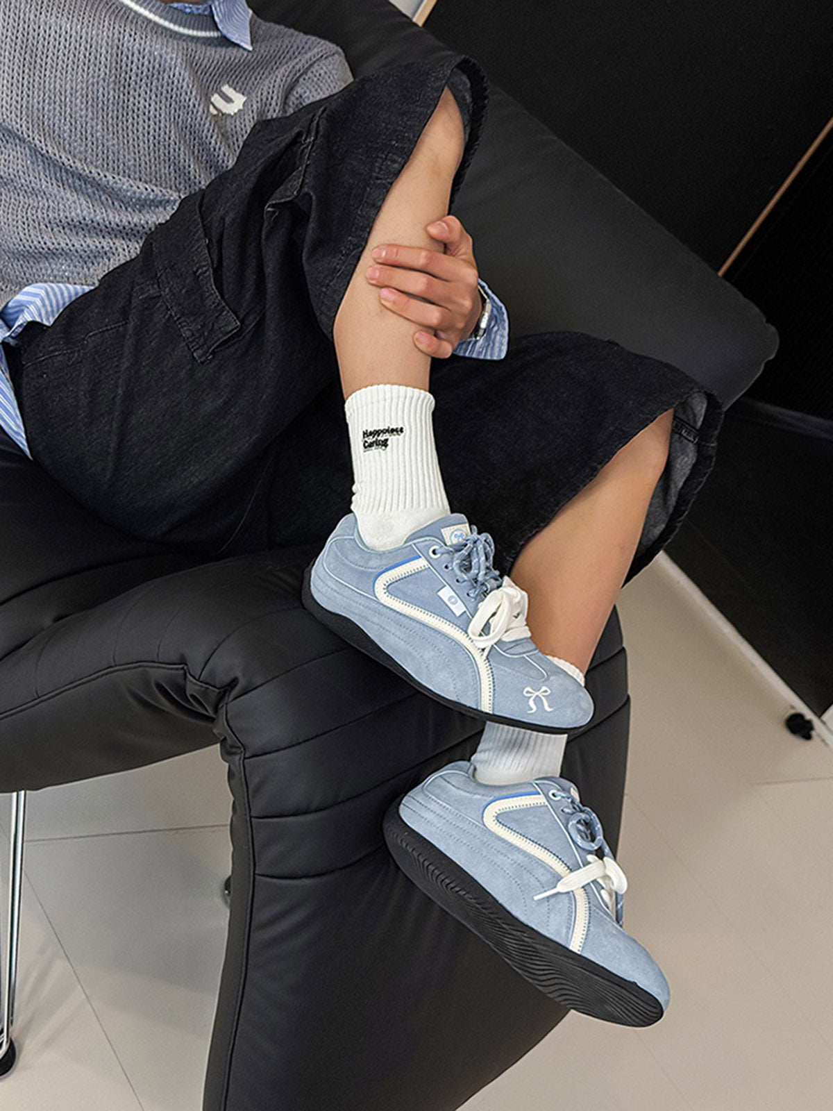 Suede Lace-Up Sneakers