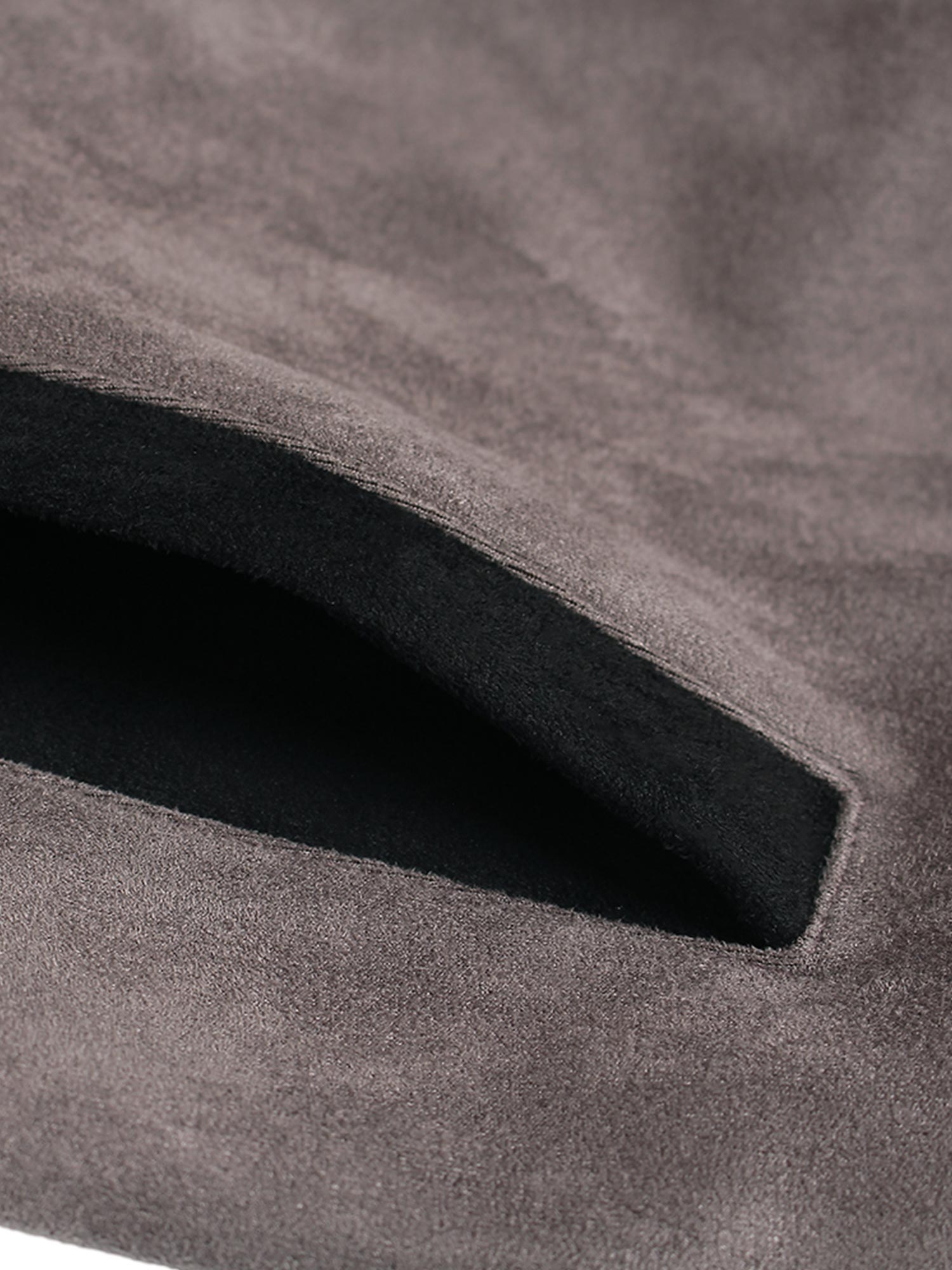 Thesupermade Suede Panel Contrast Color Drop Shoulder Hoodie