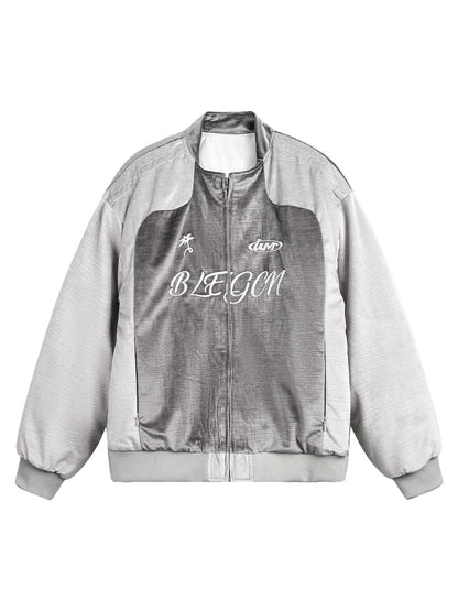 Veste bomber brodée patchwork supermade