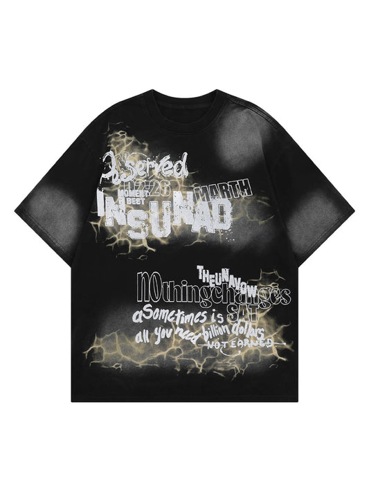 T-shirt graphique surdimensionné avec lettres