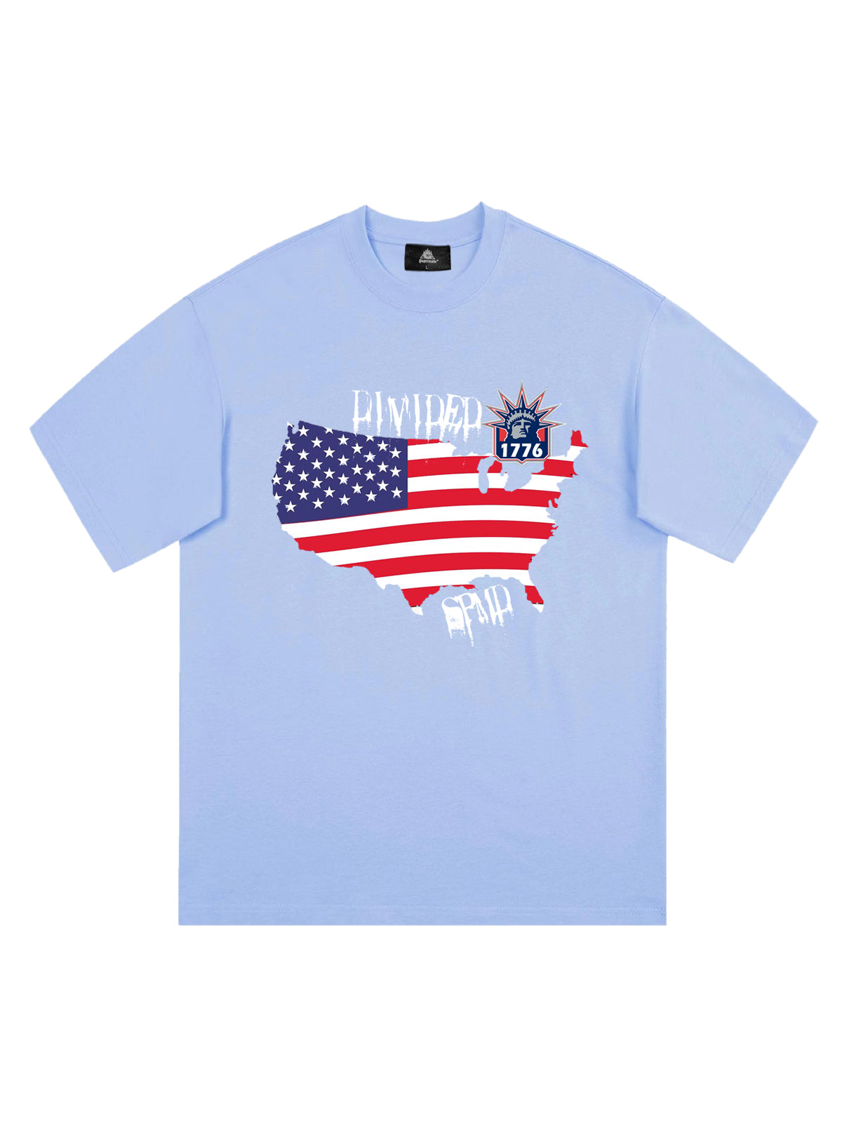Original Creative Map Flag Print T-shirt