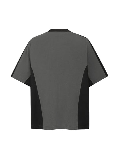 Contrast Color Short Sleeve T-Shirt