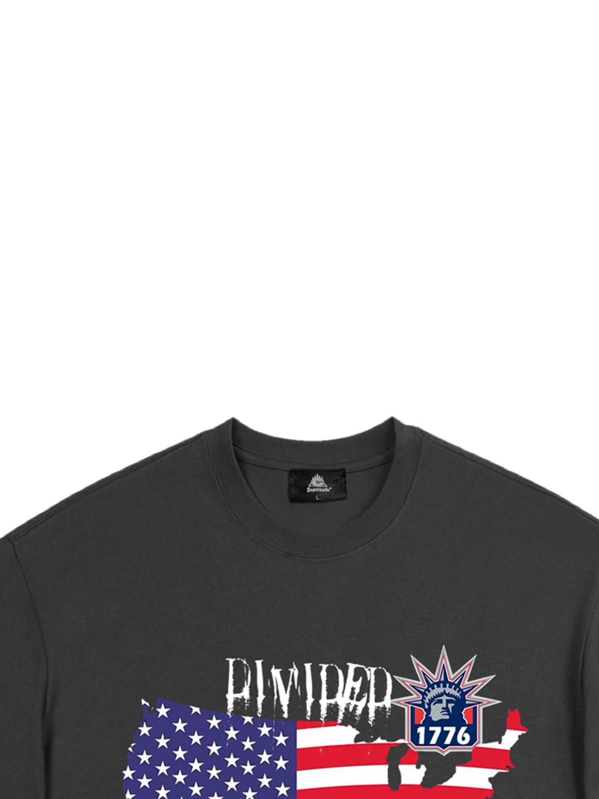 Original Creative Map Flag Print T-shirt