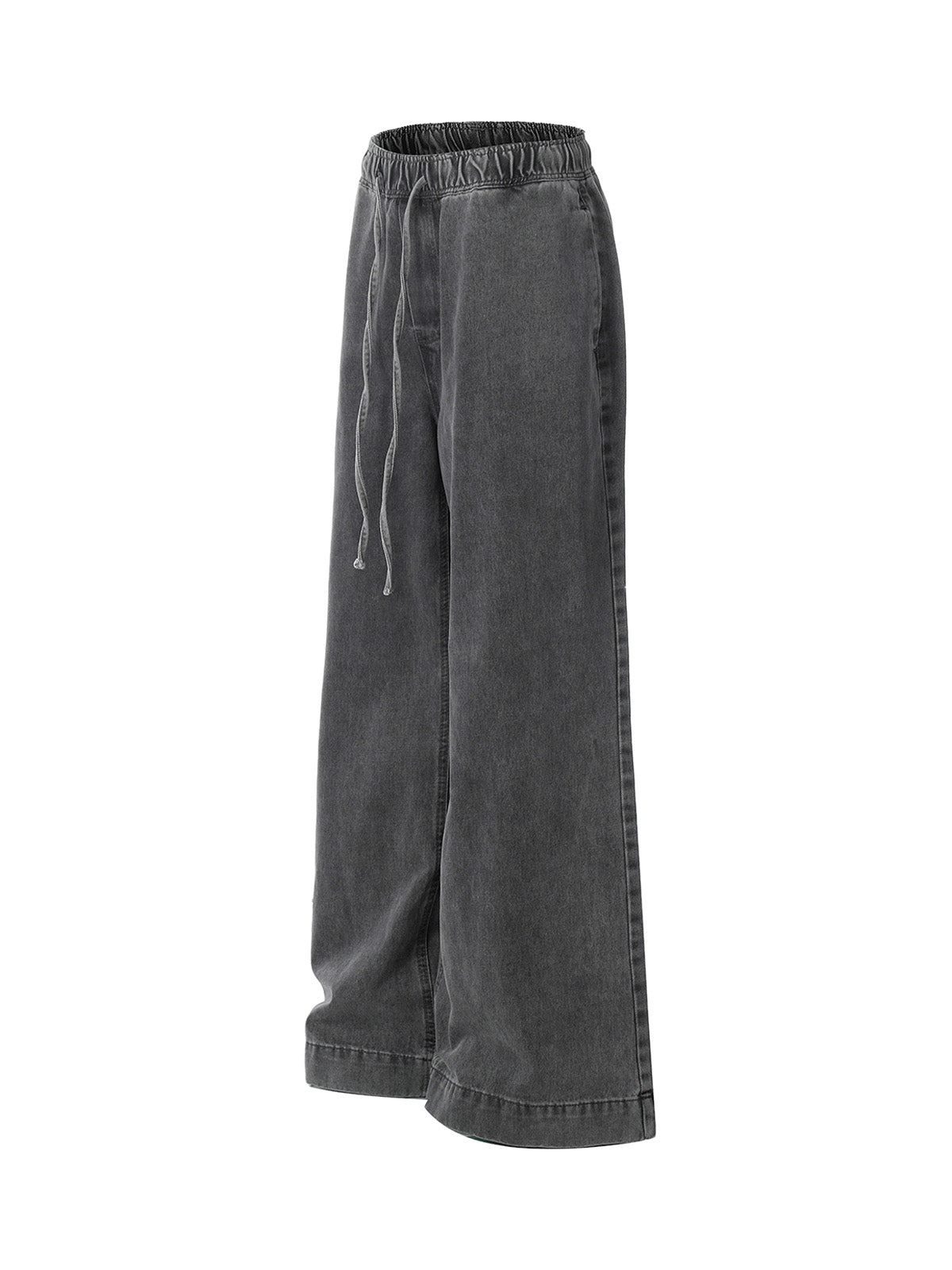 Classic Washed Drawstring Baggy Jeans