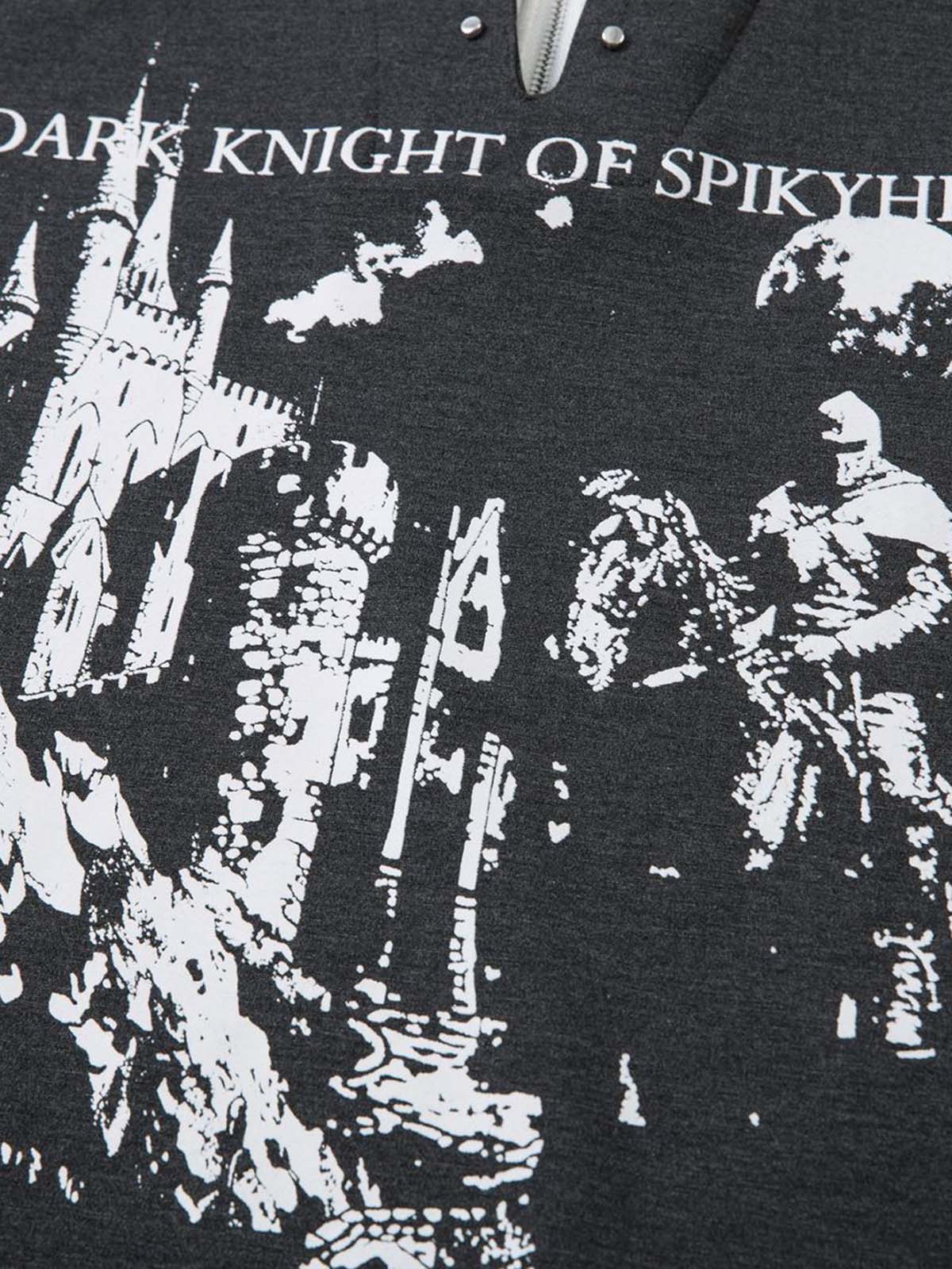 T-Shirt mit Retro-Faux-Print im Zweiteiler
