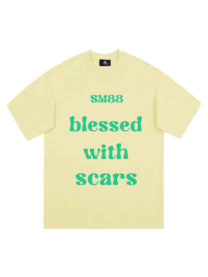 Original "Blessed With Scars" Slogan T-Shirt