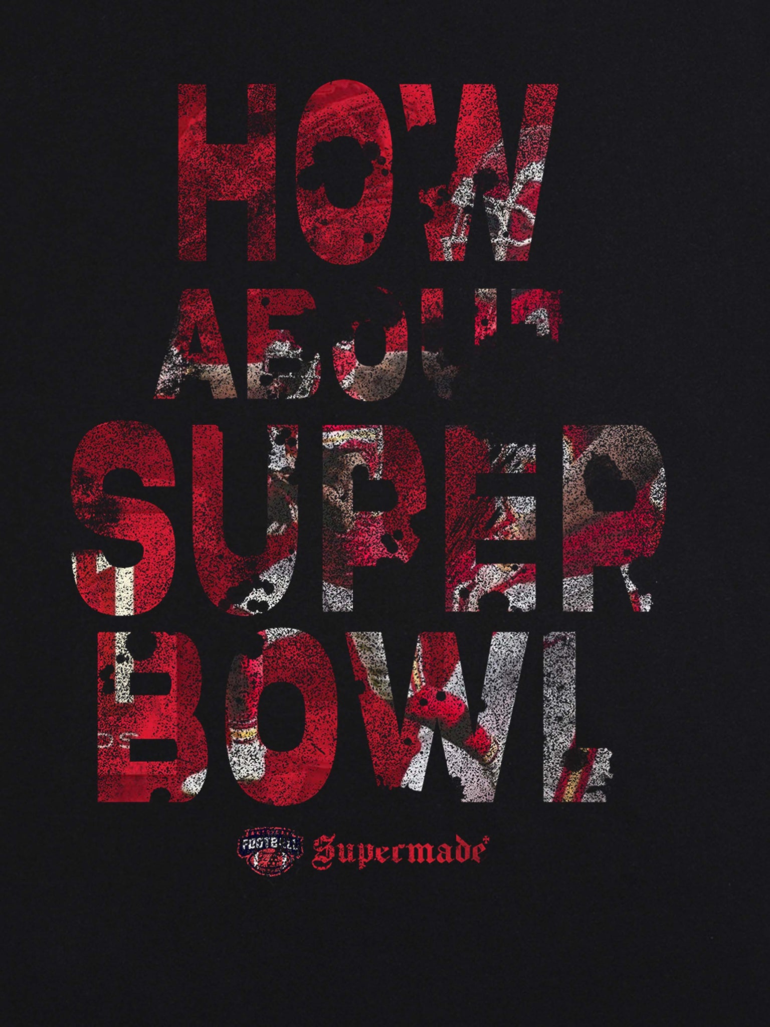 Original Distressed Letters Super Bowl Football Game T-shirt - 2308