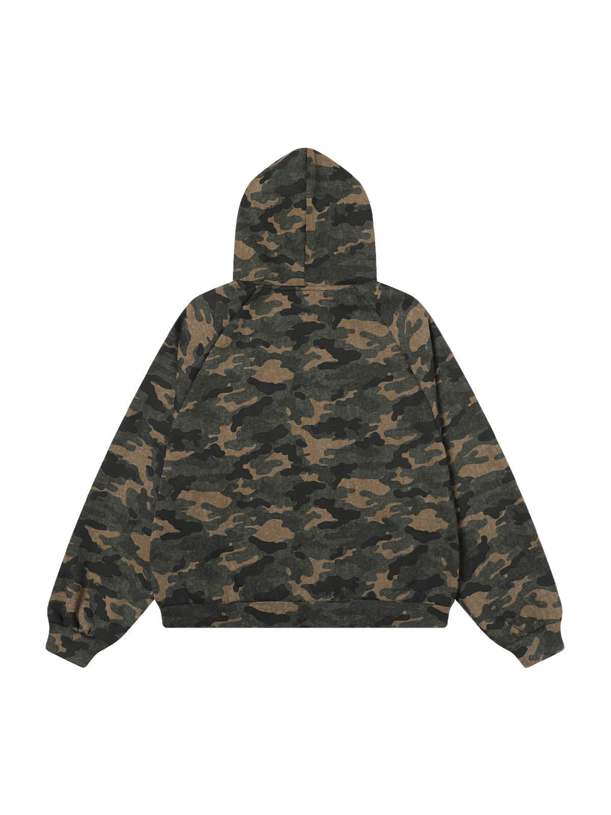 Camouflage Cardigan Zip Up Hooded Jacket