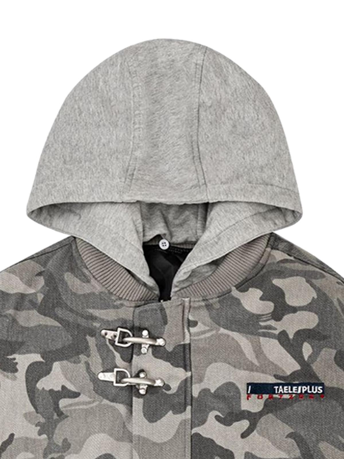 Thesupermade Camouflage Hooded Bomber Jacket