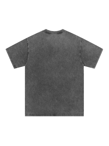 Thesupermade Washed Graphics Fun Letter Print T-shirt
