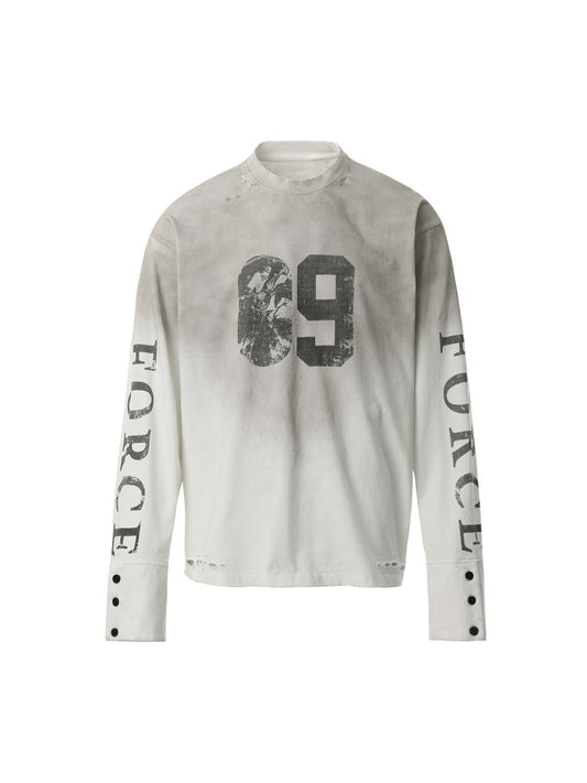 Distressed NO. 09 Long Sleeve T-Shirt