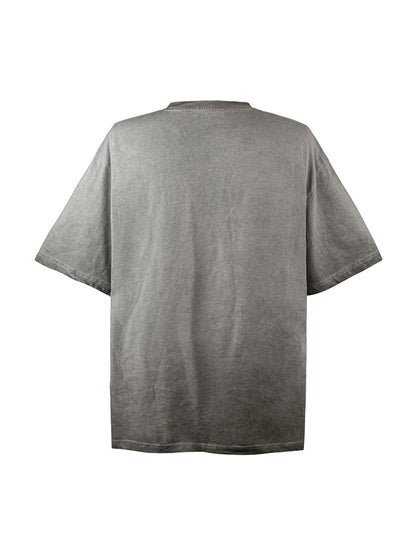 T-Shirt mit Rundhalsausschnitt und Regenbogen-Print