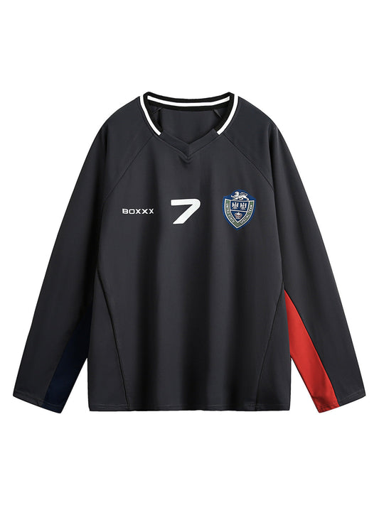 T-shirt à manches longues en jersey avec coutures contrastées