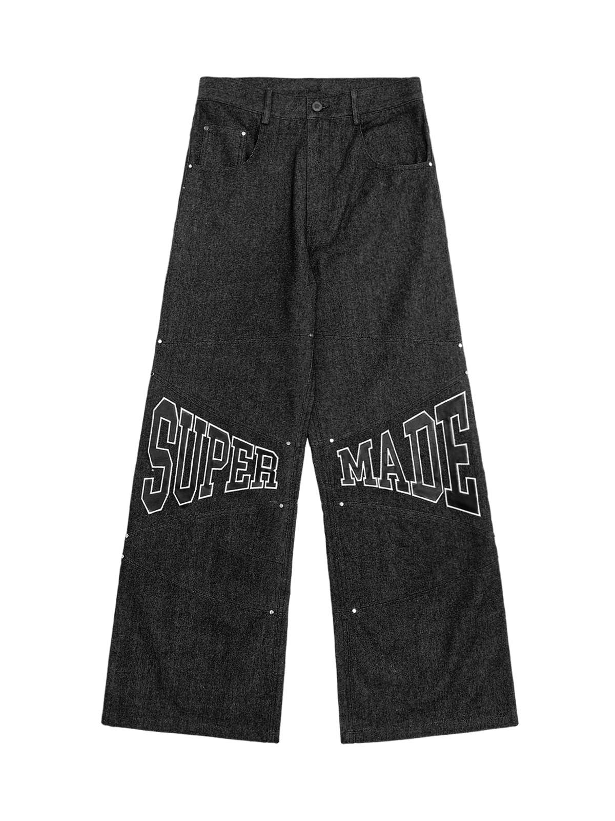 Original Spliced ​​Straight Jeans
