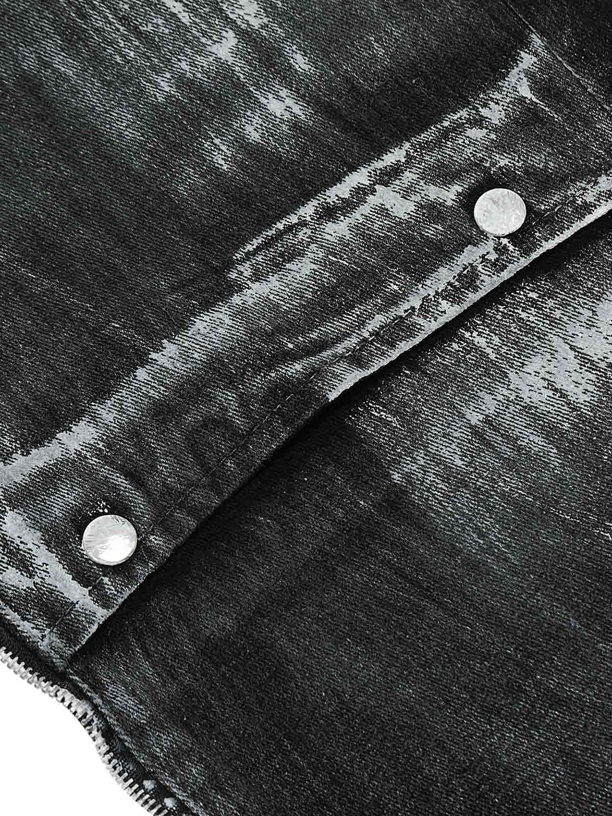 Dekonstruierte Split-Jeans im Street Batik-Stil