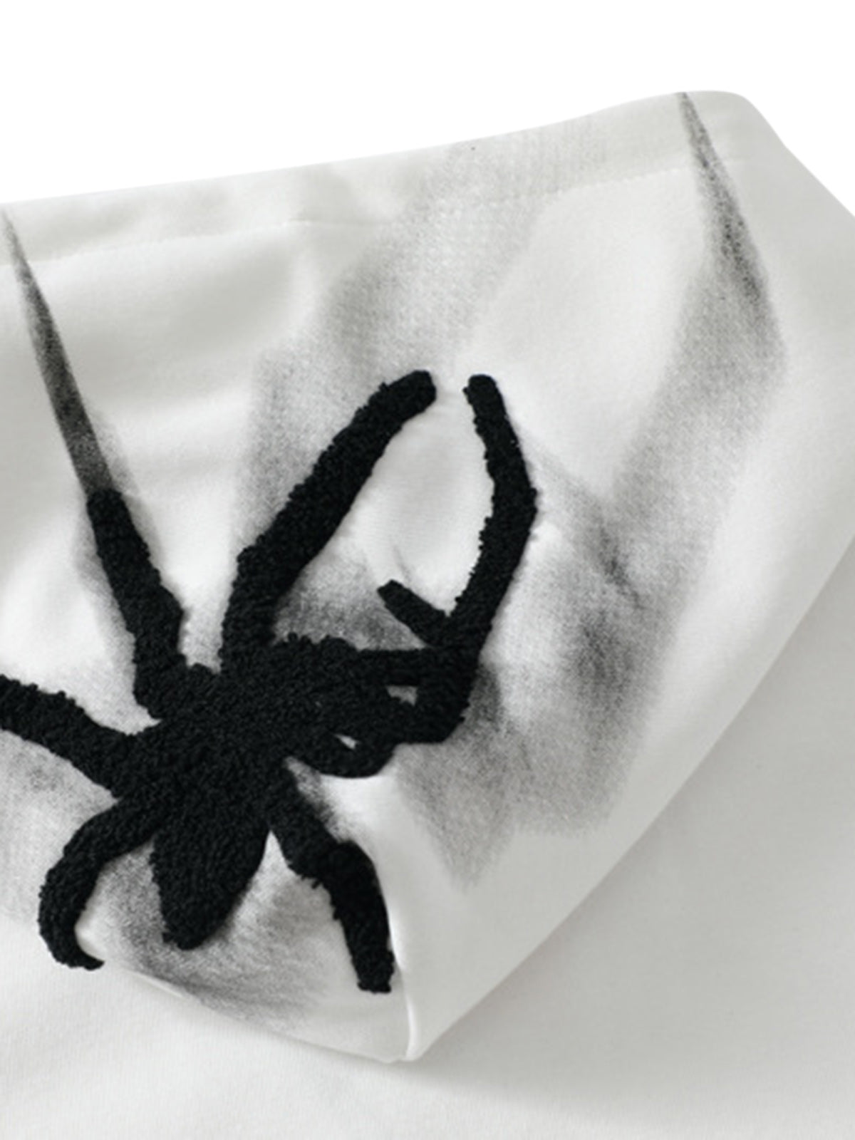 Thesupermade Flocked Spider Hooded Sweatshirt