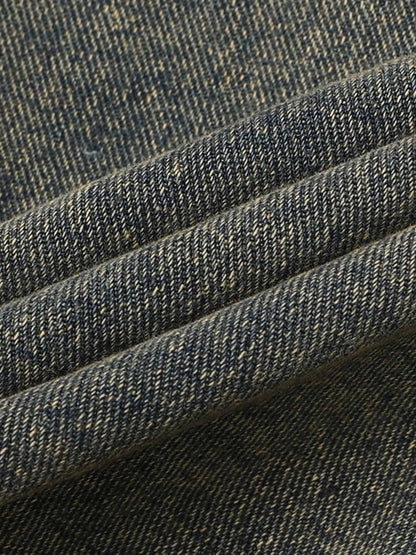 Veste en jean vieilli à bords bruts Supermade