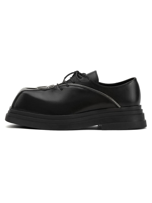 Chaussures en cuir à fermeture éclair style punk supermade - 2173