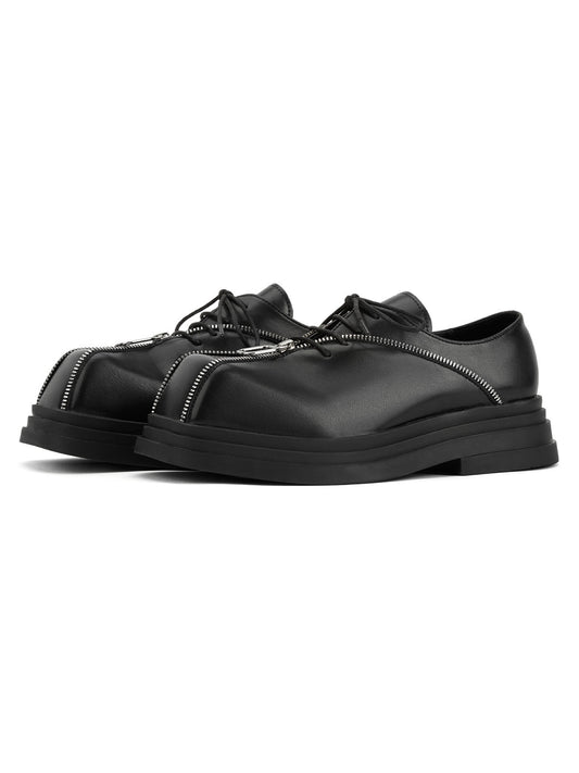 Chaussures en cuir à fermeture éclair style punk supermade - 2173