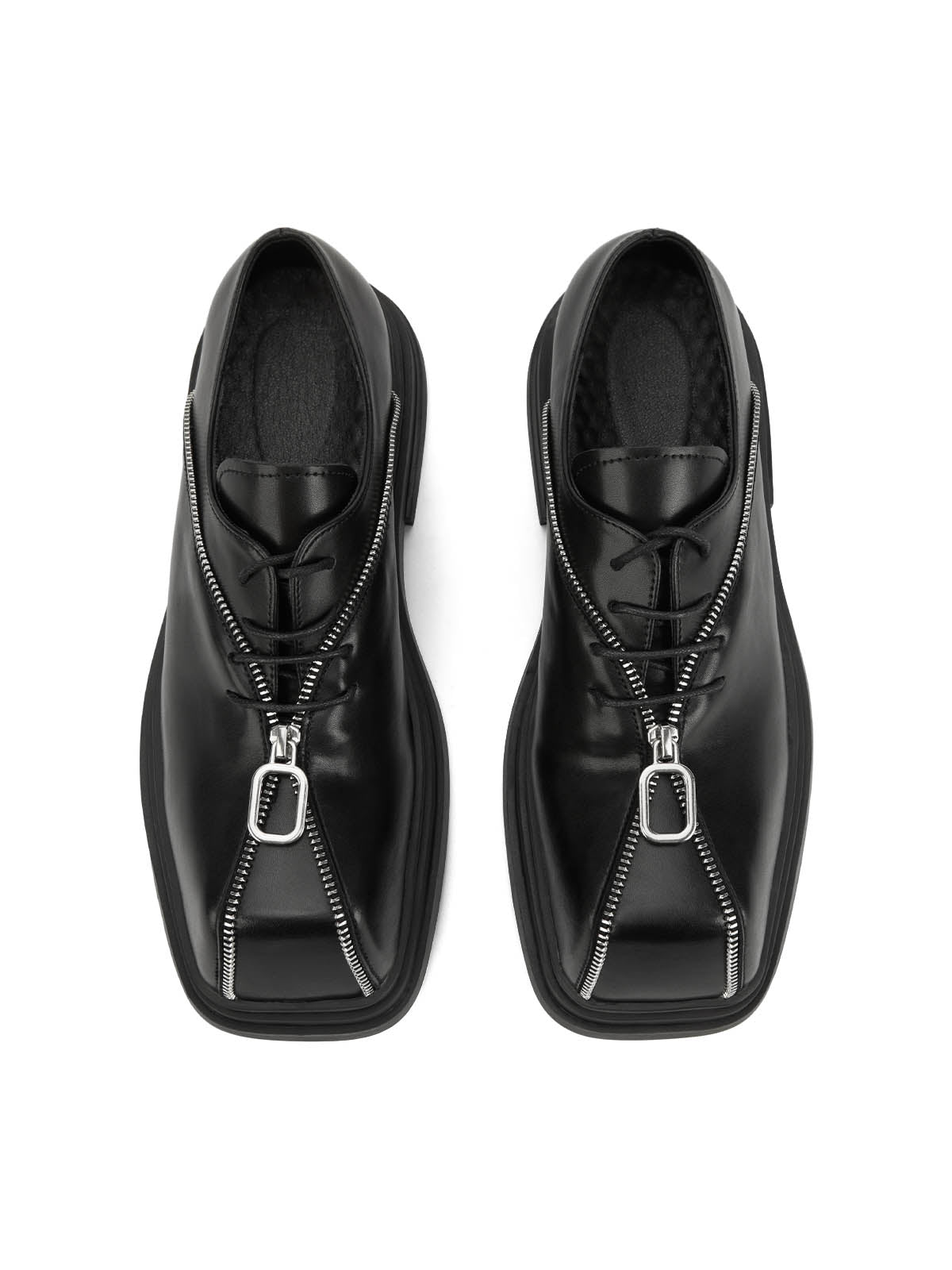Chaussures en cuir à fermeture éclair style punk supermade - 2173