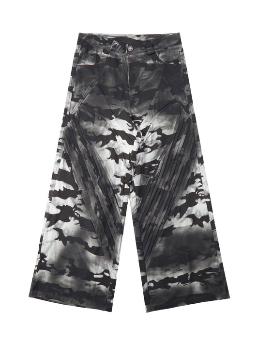 Thesupermade Tie-Dye Baggy Snow Camouflage Pants - 2109