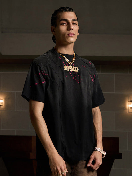 Vintage Washed Dot Spray T-Shirt