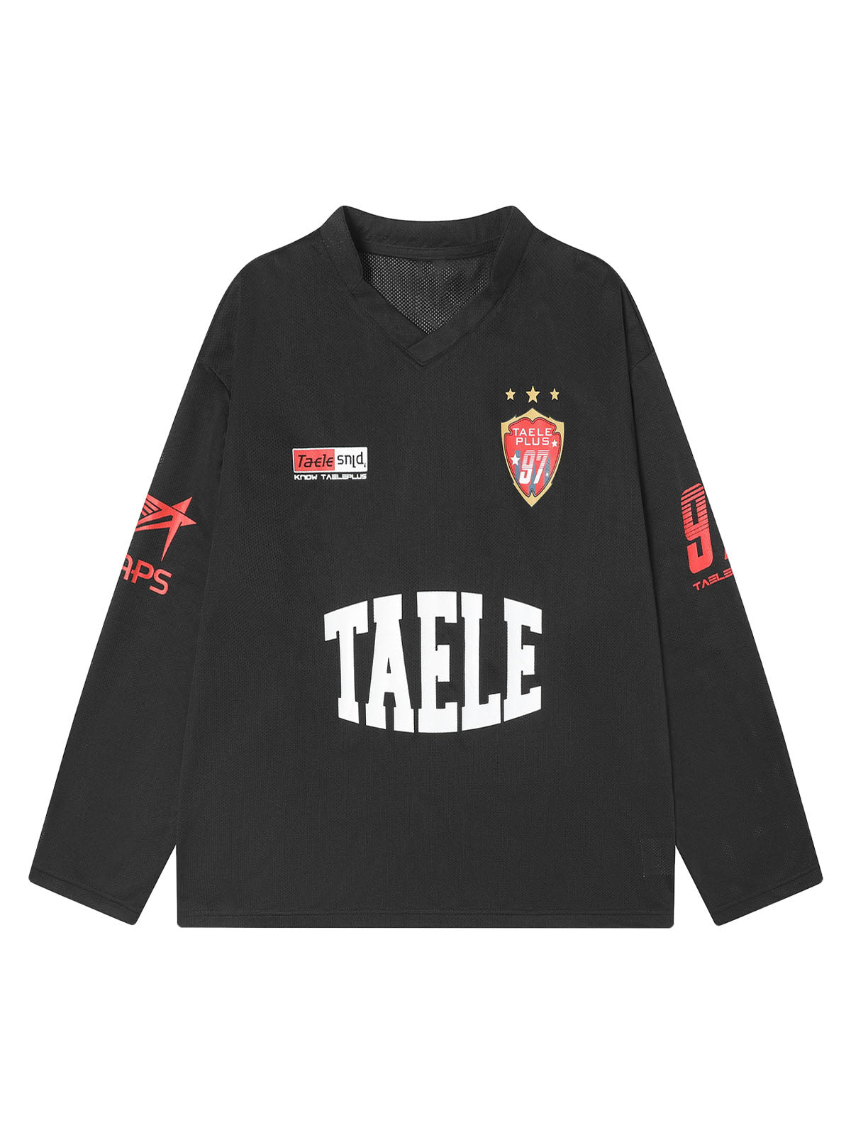 T-shirt à manches longues en jersey rétro imprimé